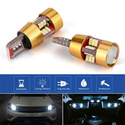 2 PCS LED Light Bulb 6000K White Super Bright 168 2825 W5W T10 Decoder Replacement, For Car Dome Map Side Marker Door Courtesy License Plate Lights(Gold)