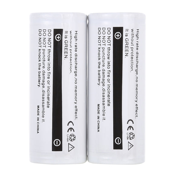 LusteFire 2 PCS 8000mAh 3.7V 26650 Lithium Rechargeable Battery with PCB