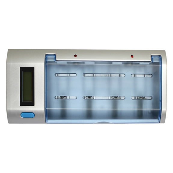 AC 100-240V 4 Slot Battery Charger for AA & AAA & C / D Size Battery, with LCD Display, AU Plug