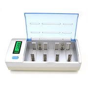 AC 100-240V 4 Slot Battery Charger for AA & AAA & C / D Size Battery, with LCD Display, US Plug