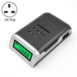 AC 100-240V 4 Slot Battery Charger for AA & AAA Battery, with LCD Display, UK Plug - Charger & Converter by PMC TechLife | Online Shopping South Africa | PMC TechLife | Buy Now Pay Later Mobicred