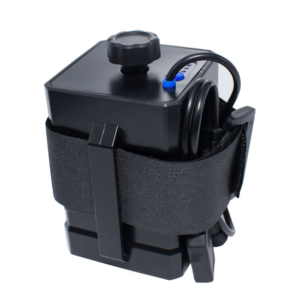 3 Sections 18650/26650 IPX7 Water-resistant Battery Box with 16.8v Round Head & 5v USB Connector Output Voltage Does Not Include Battery(Black)