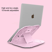 T3 Multi-function Hollow Design Cooling Bracket with 10-Level Adjustable Angle for Notebook,  MacBook, iPad, Mobile Phones(White)