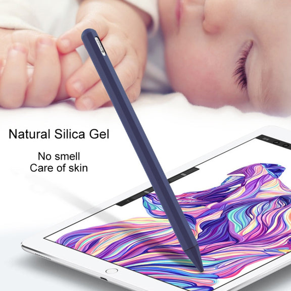 Stylus Pen Silica Gel Protective Case for Apple Pencil 2 (Grey)