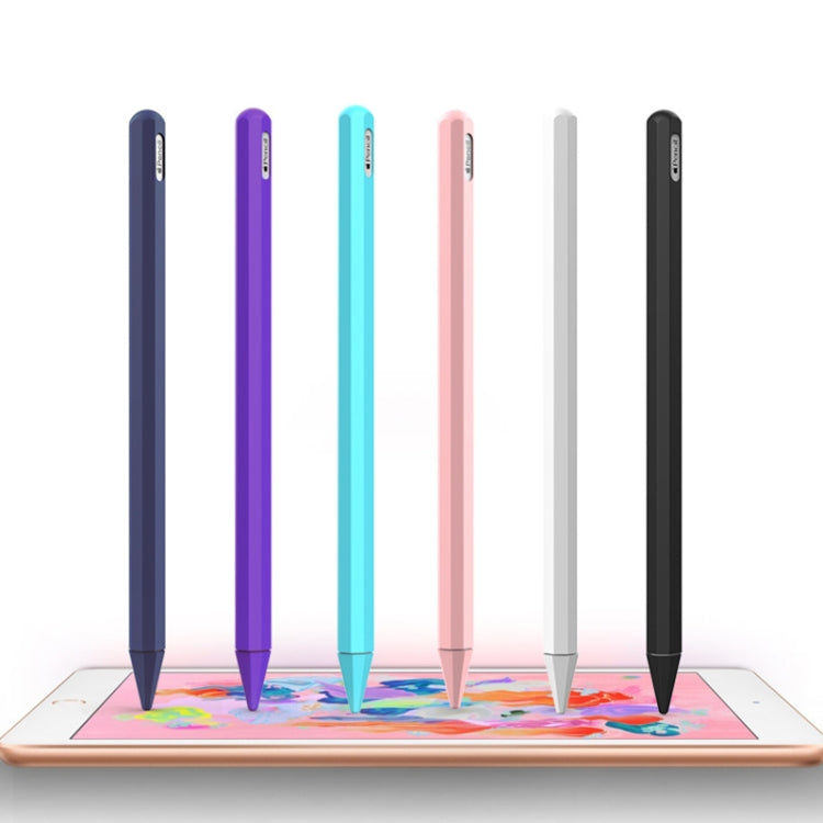 Stylus Pen Silica Gel Protective Case for Apple Pencil 2 (Grey)