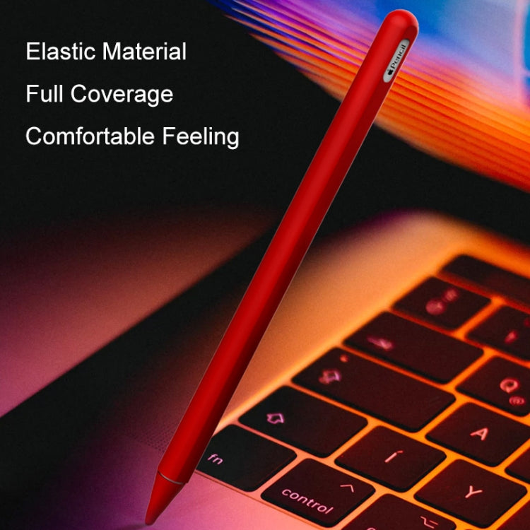 Stylus Pen Silica Gel Protective Case for Apple Pencil 2 (White)