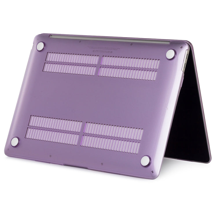 For MacBook Air 13.3 inch A1932 2018 & A2179 2020 & A2337 Laptop Crystal Style Protective Case(Purple)