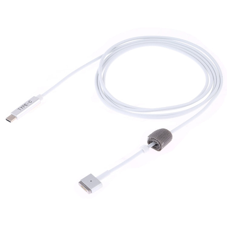 45W / 60W / 65W 5 Pin MagSafe 2 (T-Shaped) to USB-C / Type-C PD Charging Cable(White)