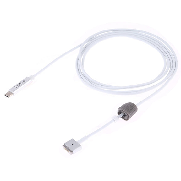 45W / 60W / 65W 5 Pin MagSafe 2 (T-Shaped) to USB-C / Type-C PD Charging Cable(White)