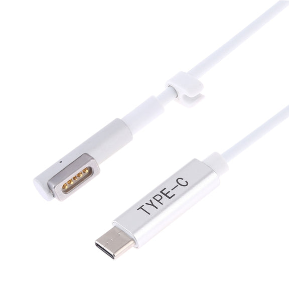45W / 60W / 65W 5 Pin MagSafe 1 (L-Shaped) to USB-C / Type-C PD Charging Cable (White)