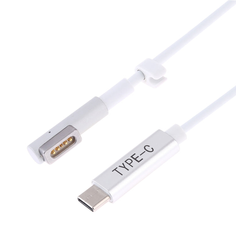 45W / 60W / 65W 5 Pin MagSafe 1 (L-Shaped) to USB-C / Type-C PD Charging Cable (White)
