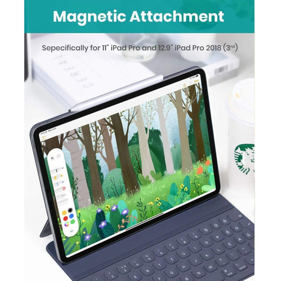 1.4-2.3mm Magnetic Design Superfine Nib Prevent Accidental Touch Handwritten Capacitive Screen Stylus Pen(White)