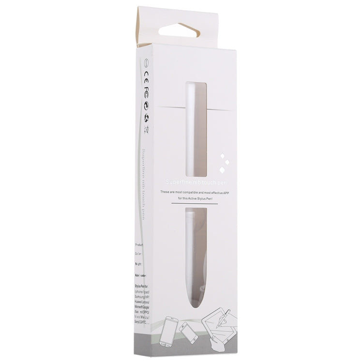 1.4-2.3mm Magnetic Design Superfine Nib Prevent Accidental Touch Handwritten Capacitive Screen Stylus Pen(White)