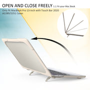 For MacBook Pro 13 inch 2022 & A2289 / A2251 / A2338 2020 PC + TPU Two Colors Laptop Protective Case(Gold)