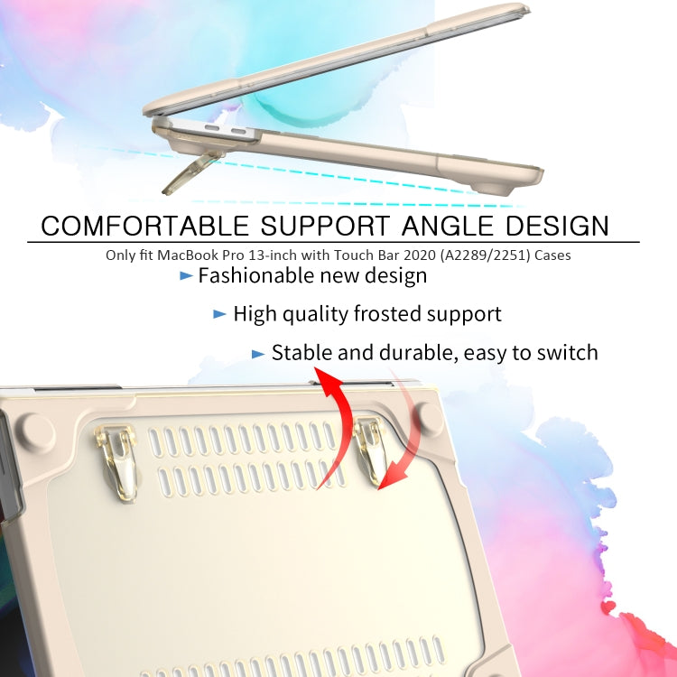 For MacBook Pro 13 inch 2022 & A2289 / A2251 / A2338 2020 PC + TPU Two Colors Laptop Protective Case(Gold)