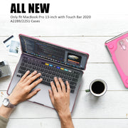 For MacBook Pro 13 inch 2022 & A2289 / A2251 / A2338 2020 PC + TPU Two Colors Laptop Protective Case(Red)