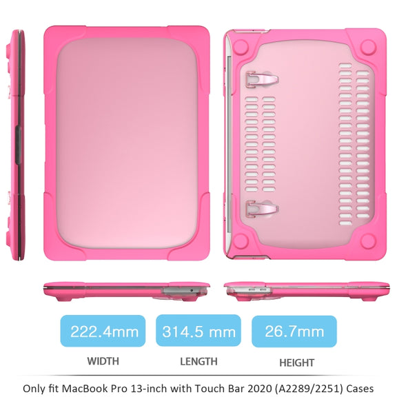 For MacBook Pro 13 inch 2022 & A2289 / A2251 / A2338 2020 PC + TPU Two Colors Laptop Protective Case(Red)