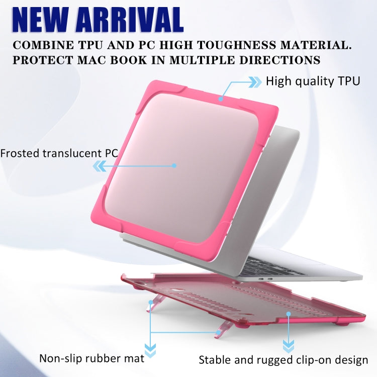 For MacBook Pro 13 inch 2022 & A2289 / A2251 / A2338 2020 PC + TPU Two Colors Laptop Protective Case(Red)