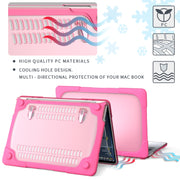 For MacBook Pro 13 inch 2022 & A2289 / A2251 / A2338 2020 PC + TPU Two Colors Laptop Protective Case(Red)