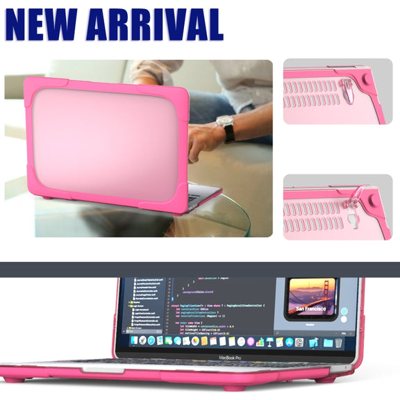 For MacBook Pro 13 inch 2022 & A2289 / A2251 / A2338 2020 PC + TPU Two Colors Laptop Protective Case(Red)