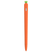 LOVE MEI For Apple Pencil 2 Carrot Shape Stylus Pen Silicone Protective Case Cover(Orange)