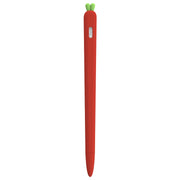 LOVE MEI For Apple Pencil 2 Carrot Shape Stylus Pen Silicone Protective Case Cover(Red)