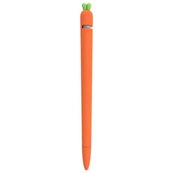 LOVE MEI For Apple Pencil 1 Carrot Shape Stylus Pen Silicone Protective Case Cover (Orange)