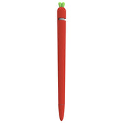 LOVE MEI For Apple Pencil 1 Carrot Shape Stylus Pen Silicone Protective Case Cover (Red)