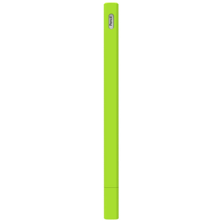 LOVE MEI For Apple Pencil 2 Triangle Shape Stylus Pen Silicone Protective Case Cover(Fluorescent Green)
