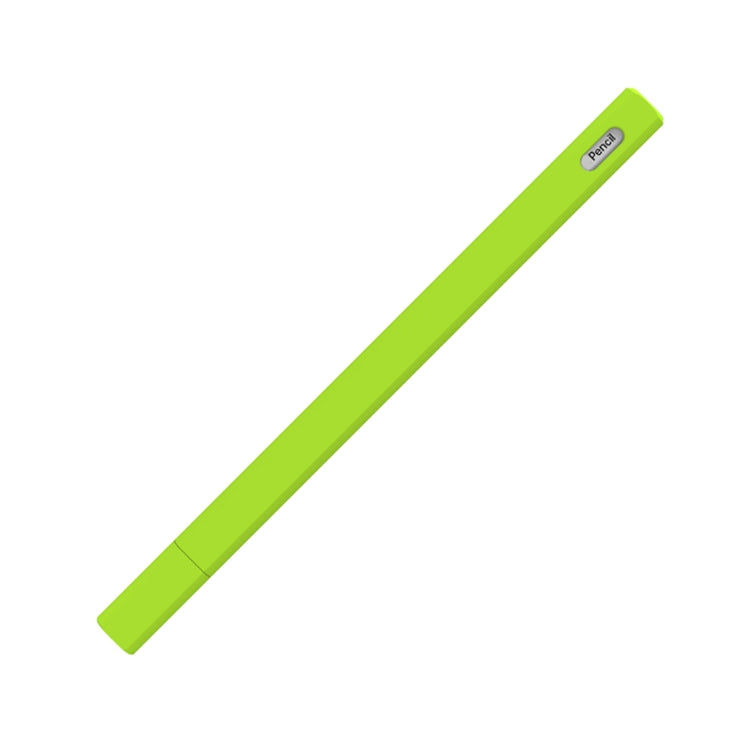 LOVE MEI For Apple Pencil 2 Triangle Shape Stylus Pen Silicone Protective Case Cover(Fluorescent Green)