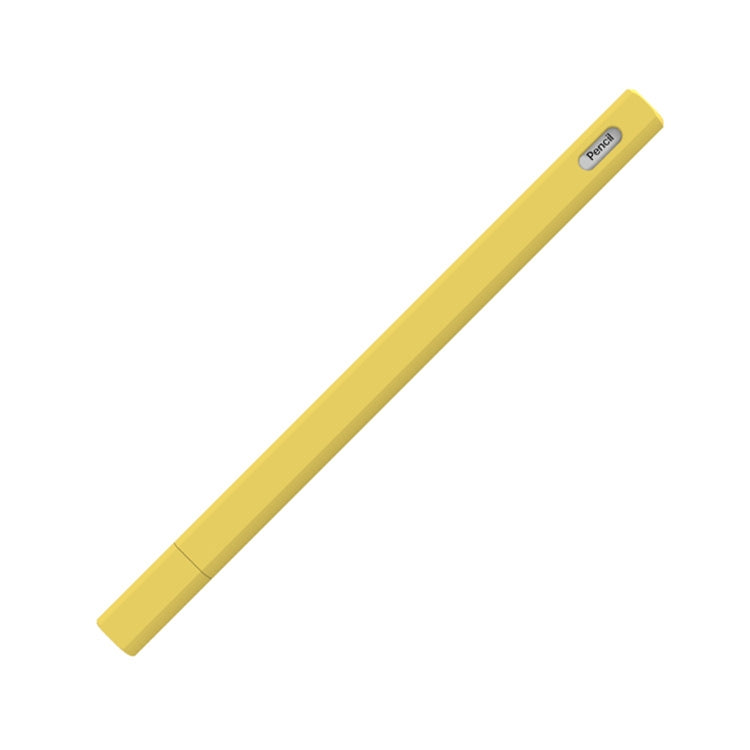 LOVE MEI For Apple Pencil 2 Triangle Shape Stylus Pen Silicone Protective Case Cover(Yellow)