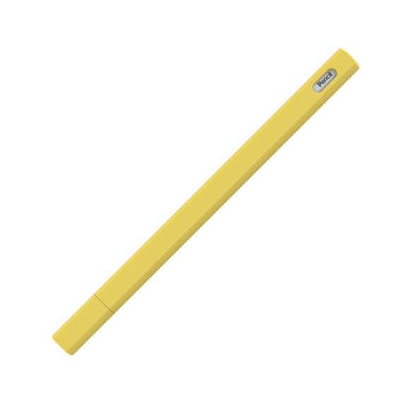 LOVE MEI For Apple Pencil 2 Triangle Shape Stylus Pen Silicone Protective Case Cover(Yellow)