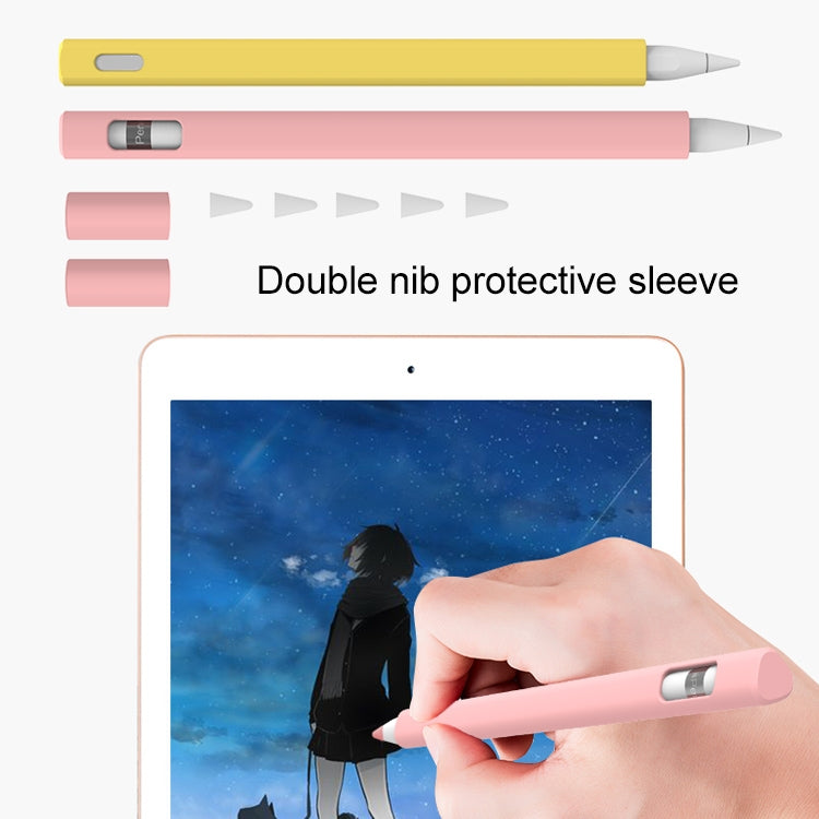 LOVE MEI For Apple Pencil 2 Triangle Shape Stylus Pen Silicone Protective Case Cover(Yellow)