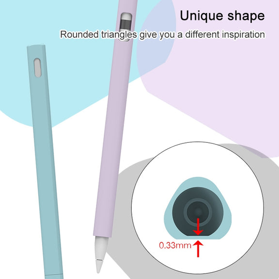 LOVE MEI For Apple Pencil 2 Triangle Shape Stylus Pen Silicone Protective Case Cover(Yellow)