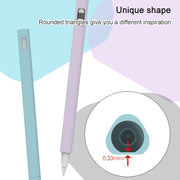 LOVE MEI For Apple Pencil 1 Triangle Shape Stylus Pen Silicone Protective Case Cover (Black)