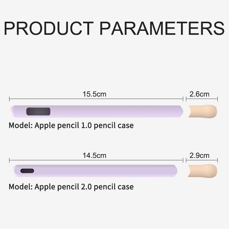 LOVE MEI For Apple Pencil 2 Stripe Design Stylus Pen Silicone Protective Case Cover (Black)