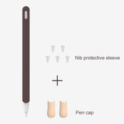 LOVE MEI For Apple Pencil 1 Stripe Design Stylus Pen Silicone Protective Case Cover(Black)