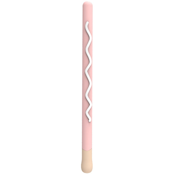 LOVE MEI For Apple Pencil 1 Stripe Design Stylus Pen Silicone Protective Case Cover(Pink)