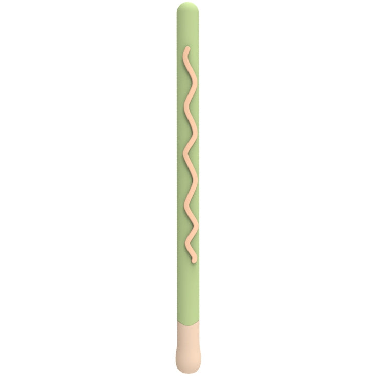 LOVE MEI For Apple Pencil 1 Stripe Design Stylus Pen Silicone Protective Case Cover(Green)