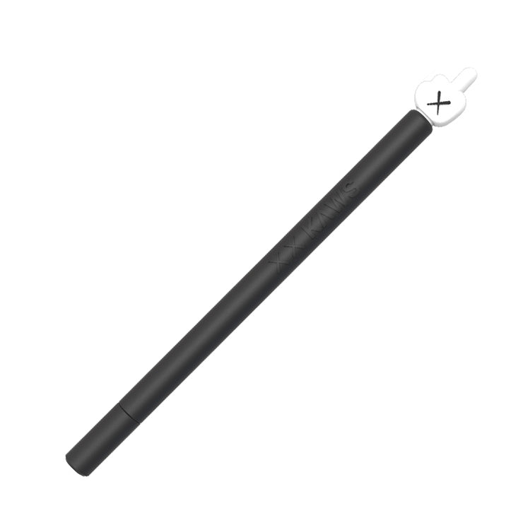 LOVE MEI For Apple Pencil 2 Middle Finger Shape Stylus Pen Silicone Protective Case Cover (Black)