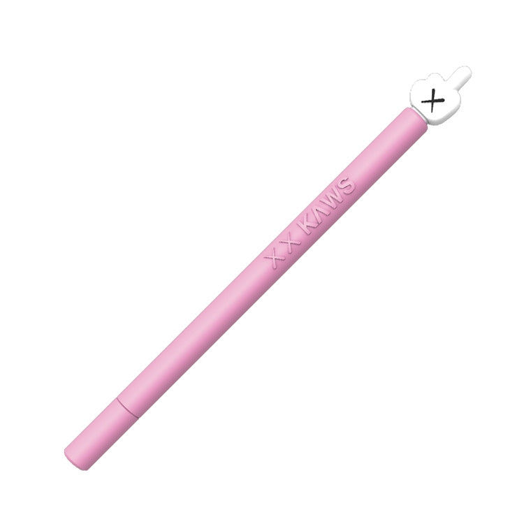 LOVE MEI For Apple Pencil 2 Middle Finger Shape Stylus Pen Silicone Protective Case Cover (Pink)