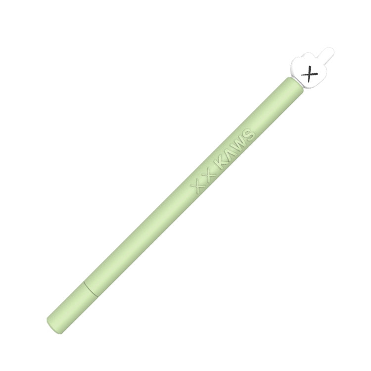 LOVE MEI For Apple Pencil 2 Middle Finger Shape Stylus Pen Silicone Protective Case Cover (Green)