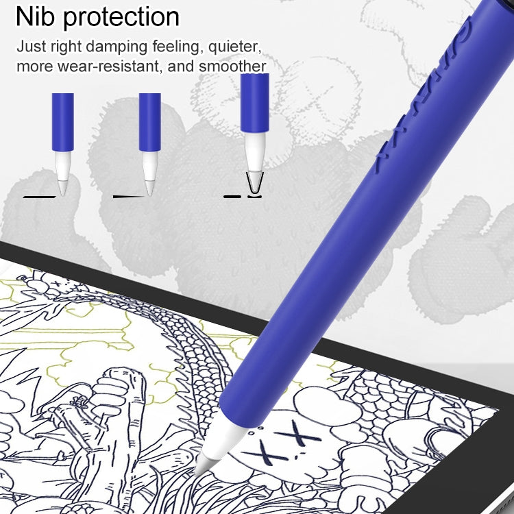 LOVE MEI For Apple Pencil 2 Middle Finger Shape Stylus Pen Silicone Protective Case Cover (Grey)