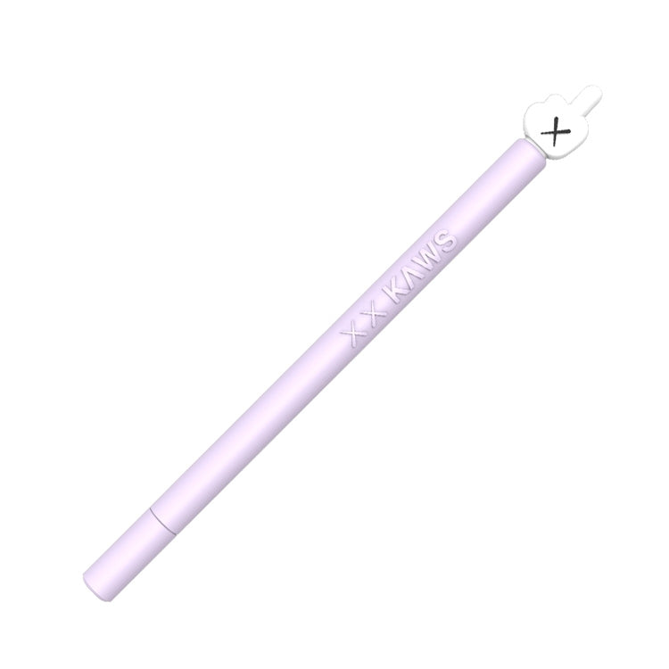 LOVE MEI For Apple Pencil 2 Middle Finger Shape Stylus Pen Silicone Protective Case Cover (Purple)
