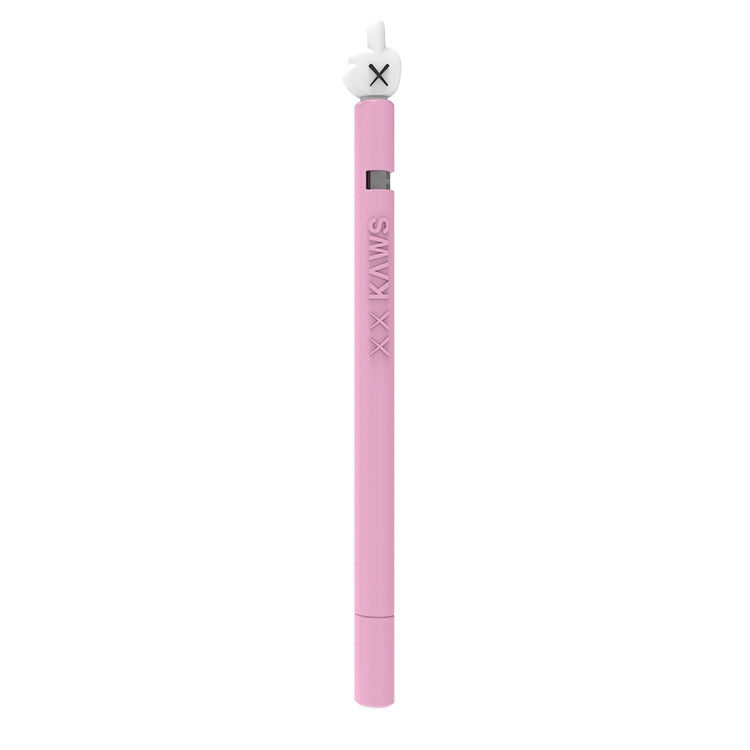 LOVE MEI For Apple Pencil 1 Middle Finger Shape Stylus Pen Silicone Protective Case Cover (Pink)