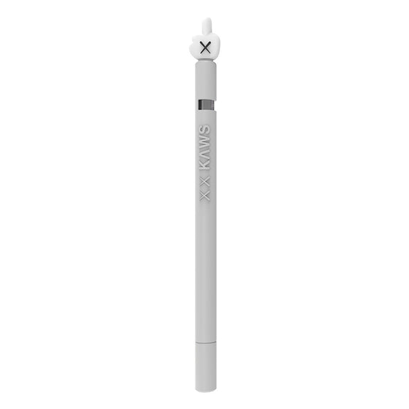 LOVE MEI For Apple Pencil 1 Middle Finger Shape Stylus Pen Silicone Protective Case Cover (Grey)