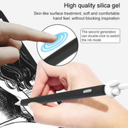 LOVE MEI For Apple Pencil 1 Middle Finger Shape Stylus Pen Silicone Protective Case Cover (Grey)