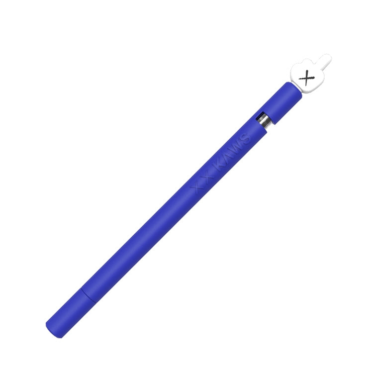 LOVE MEI For Apple Pencil 1 Middle Finger Shape Stylus Pen Silicone Protective Case Cover (Blue)