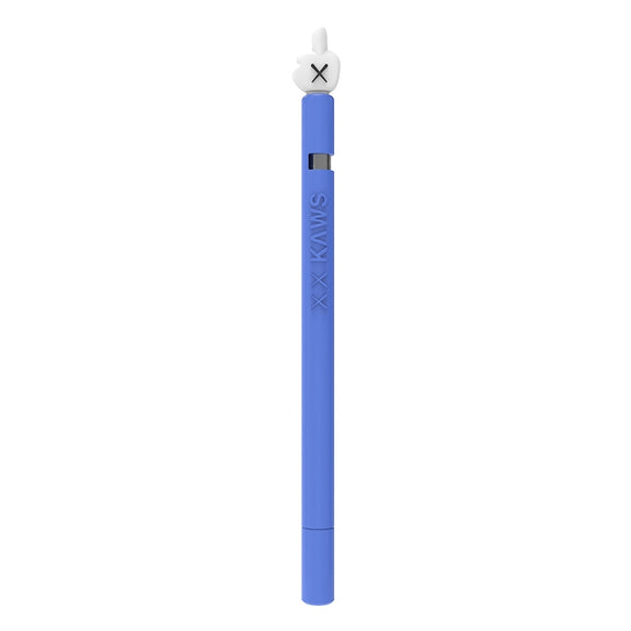 LOVE MEI For Apple Pencil 1 Middle Finger Shape Stylus Pen Silicone Protective Case Cover (Blue)
