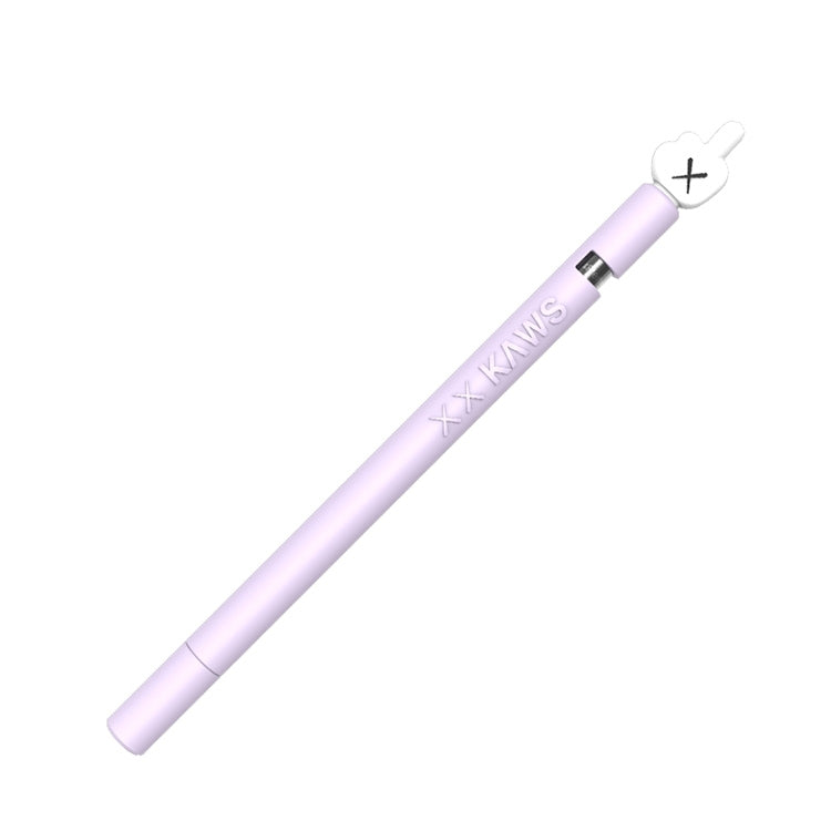 LOVE MEI For Apple Pencil 1 Middle Finger Shape Stylus Pen Silicone Protective Case Cover (Purple)